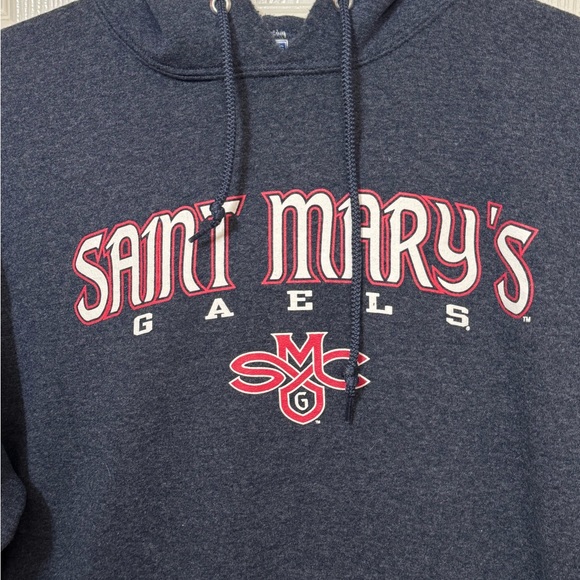 Vintage St Mary’s University Gaels Gray Men’s M Aged Jerzees Retro Hoodie - Picture 3 of 6